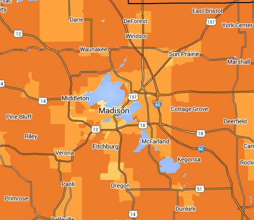 Map of Madison Area